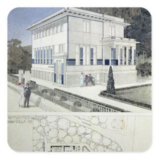 Villa Wagner, Vienna Square Sticker