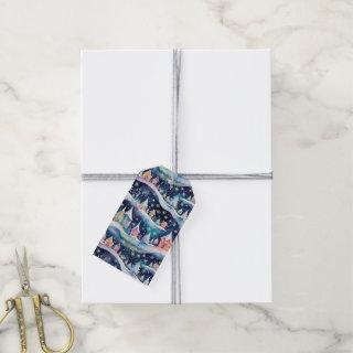 Village in a Snowstorm Holiday Gift Tags