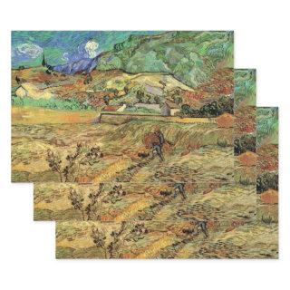 Vincent van Gogh - Enclosed Wheat Field w Peasant  Sheets