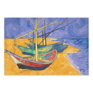 Vincent van Gogh - Fishing Boats on the Beach  Sheets