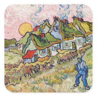 Vincent van Gogh - Houses and Figure Square Sticker
