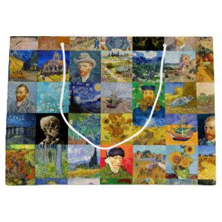 Vincent van Gogh - Masterpieces Mosaic Patchwork Large Gift Bag