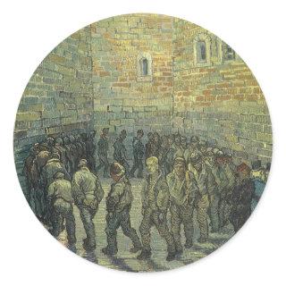 Vincent van Gogh - Prisoners Exercising Classic Round Sticker