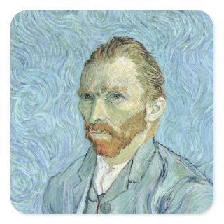 Vincent van Gogh | Self Portrait, 1889 Square Sticker
