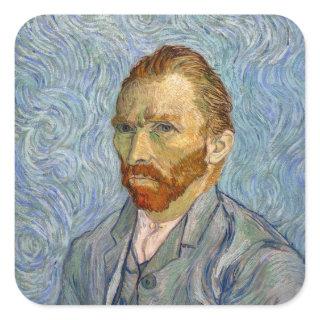 Vincent Van Gogh - Self-Portrait Square Sticker