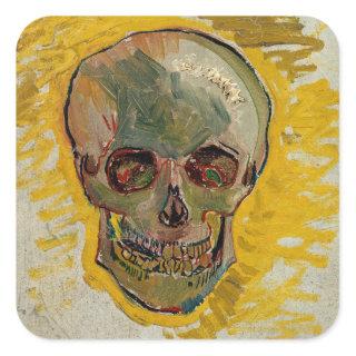 Vincent van Gogh - Skull 1887 #2 Square Sticker