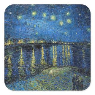 Vincent van Gogh - Starry Night Over the Rhone Square Sticker