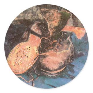 Vincent van Gogh - Still Life with a Pair of Shoes Classic Round Sticker