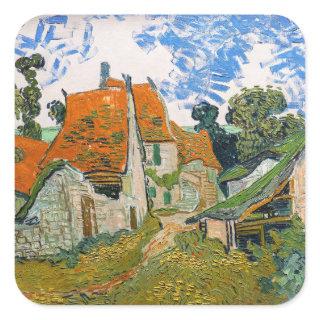 Vincent van Gogh - Street in Auvers-sur-Oise Square Sticker