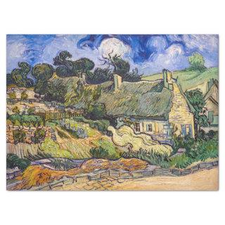 Vincent Van Gogh - Thatched Cottages at Cordeville Tissue Paper