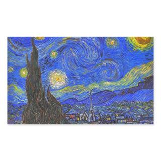 Vincent van Gogh - The Starry Night (1889) Rectangular Sticker