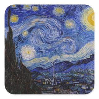 Vincent Van Gogh - The Starry night Square Sticker