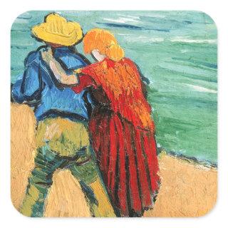 Vincent van Gogh - Two Lovers Square Sticker