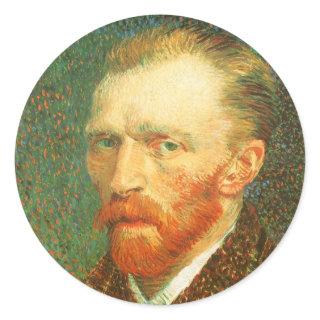 Vincent van Gogh - Van Gogh Self Portrait Classic Round Sticker