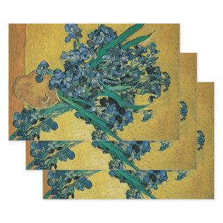 Vincent van Gogh - Vase w Irises Yellow Background  Sheets