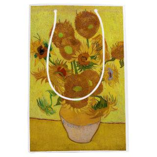 Vincent van Gogh - Vase with Fifteen Sunflowers Medium Gift Bag