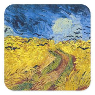 Vincent van Gogh - Wheatfield with Crows Square Sticker