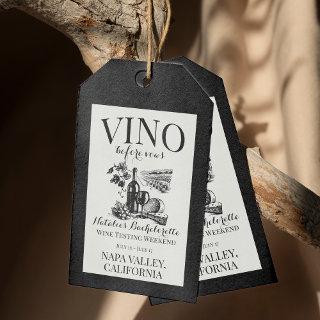 Vino Before Vows Bach Custom Winery Bachelorette Gift Tags