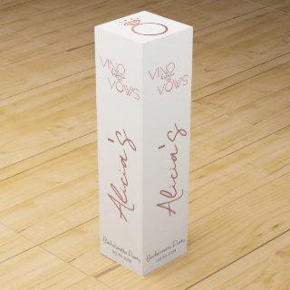 Vino Before Vows Bachelorette / Bridal Party Wine Box