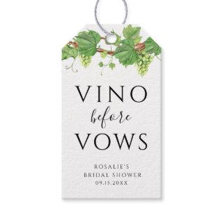 Vino Before Vows Wine Theme Bridal Shower Gift Tags