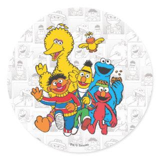 Vintage 123 Sesame Street Classic Round Sticker