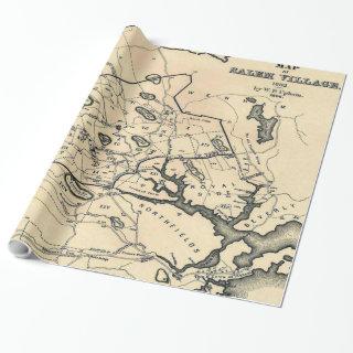 Vintage 1692 Map of Salem Massachusetts (1866)