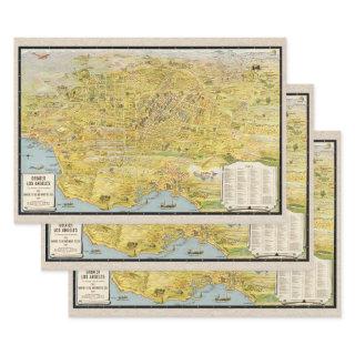 Vintage 1932 Greater Los Angeles Restored Map  Sheets