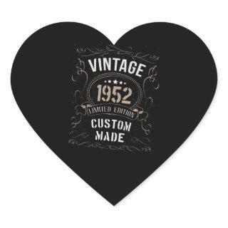 Vintage 1952 Limited Edition Custom made Heart Sticker