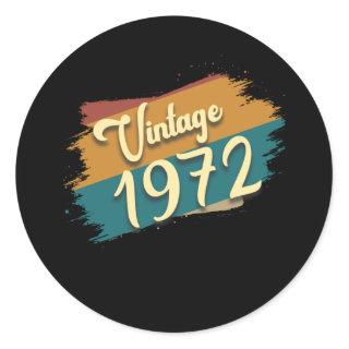 Vintage 1972 classic round sticker