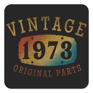 VINTAGE 1973 ORIGINAL PARTS SQUARE STICKER