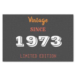 Vintage 1973 year limited edition 50th Birthday  Tissue Paper