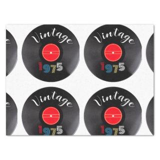 Vintage 1975 Retro Stripe Record 50th Birthday Tissue Paper