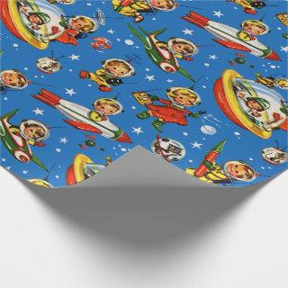 Vintage 50s Rockets and Flying Saucer Kids