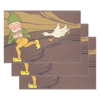 Vintage Aesop Fable Goose that Laid the Golden Egg  Sheets