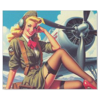 Vintage Airplane Pin-Up
