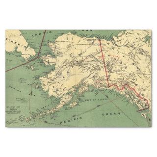 Vintage Alaska Map (1900) Tissue Paper