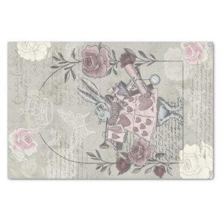 Vintage Alice In Wonderland Collage Decoupage Tissue Paper