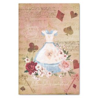 Vintage Alice In Wonderland Collage Decoupage Tissue Paper