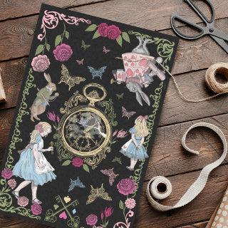 Vintage Alice In Wonderland Fairytale Decoupage Tissue Paper