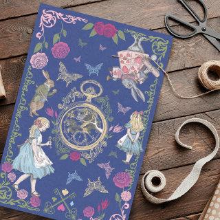 Vintage Alice In Wonderland Fairytale Decoupage  Tissue Paper