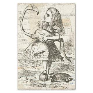 Vintage Alice in Wonderland Flamingo Decoupage  Tissue Paper