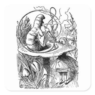 Vintage Alice in Wonderland Hookah Caterpillar Square Sticker