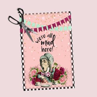 Vintage Alice in Wonderland Mad Hatter Tea Party Tissue Paper