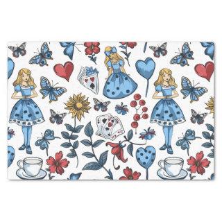 Vintage Alice in Wonderland Playing Card Decoupage Tissue Paper