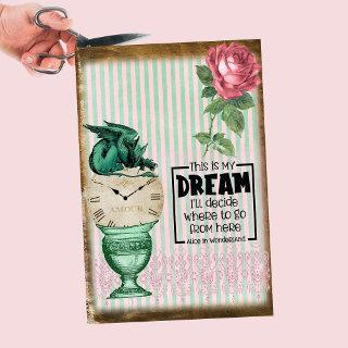 Vintage Alice in Wonderland Rose Gryphon Quote Tissue Paper