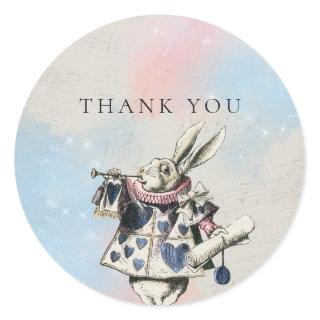 Vintage Alice in Wonderland Thank You Classic Round Sticker