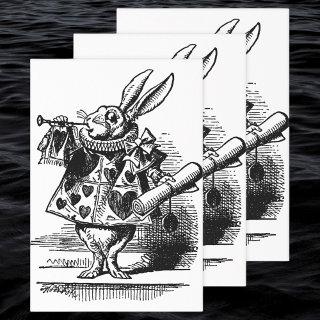 Vintage Alice in Wonderland White Rabbit as Herald  Sheets