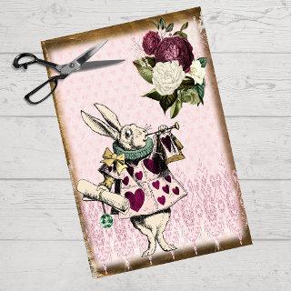 Vintage Alice in Wonderland White Rabbit Tissue Paper