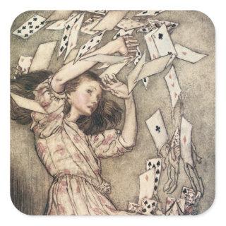 Vintage Alices Adventures in Wonderland by Rackham Square Sticker