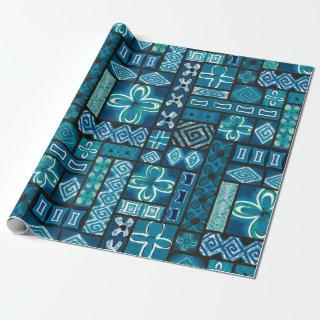 Vintage Aloha Gift Wrap | Pua Blue